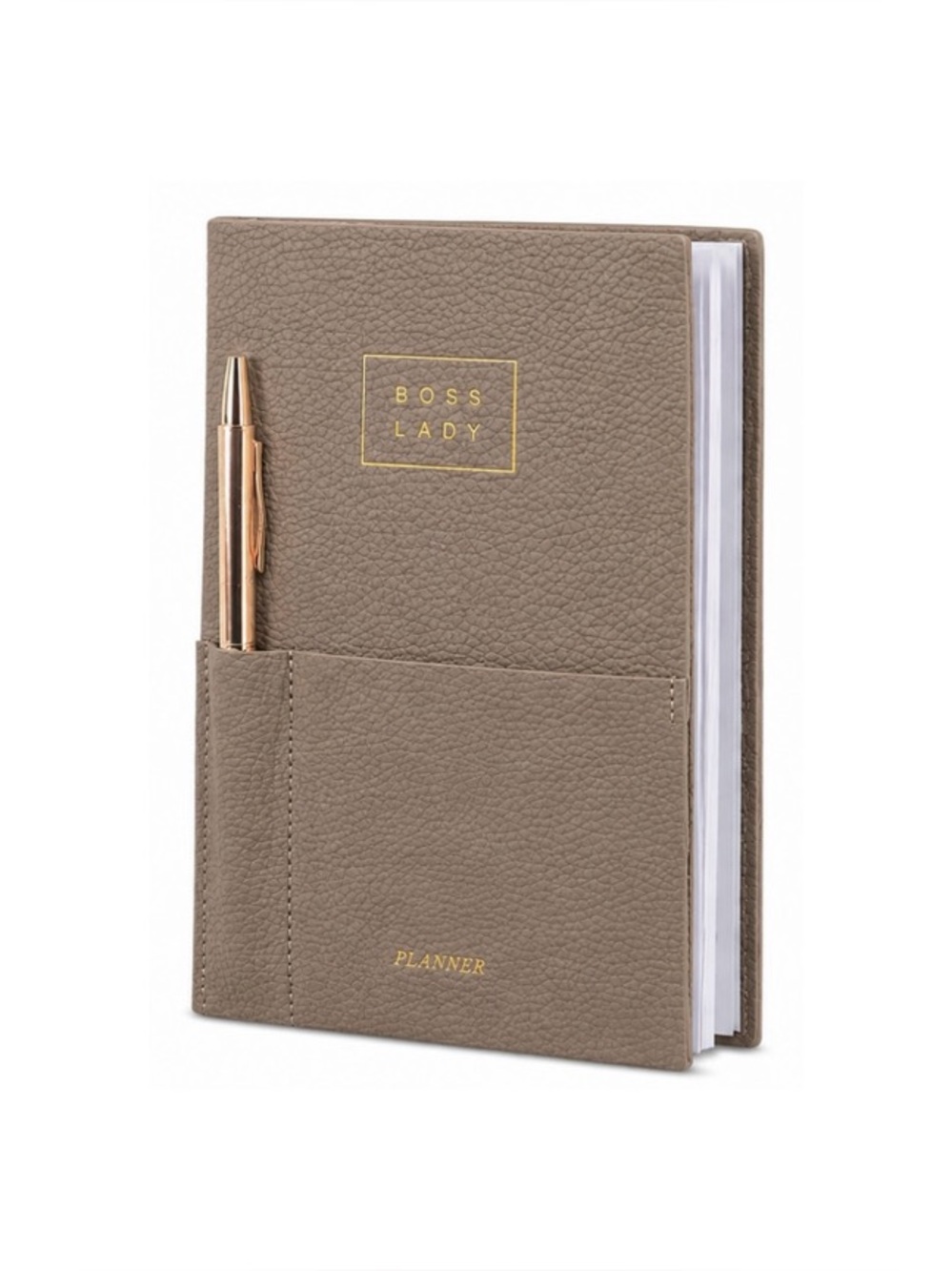 BOSS LADY Beige Planner with Pen Pocket 160 pages 🆕